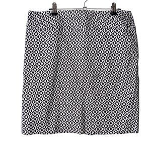 Donna Rico New York Black & White Diamond Print Skirt Size 10